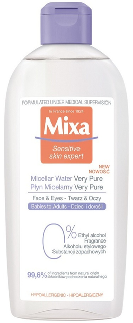 Płyn micelarny Mixa Very Pure do demakijażu 400 ml (3600551020051) - obraz 1