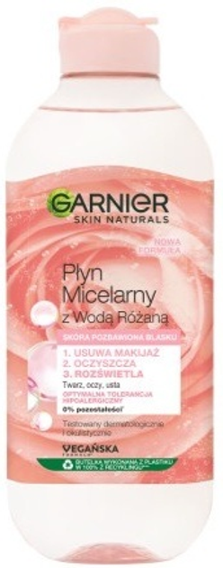 Płyn micelarny Garnier Skin Naturals z wodą różaną 400 ml (3600542326773) - obraz 1