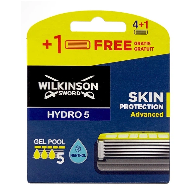 Сменные кассеты (картриджи лезвия) для бритья Wilkinson Sword Hydro 5 SKIN protection Advansed - 5 шт - изображение 4
