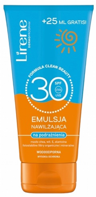 Emulsja Lirene Sun nawilżająca na podrażnienia SPF 30 175 ml (5900717015456) - obraz 1