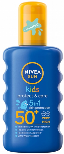 Spray dla dzieci Nivea Sun Kids Protect & Care nawilżający ochronny na słońce SPF 50 200 ml (5900017082875) - obraz 1