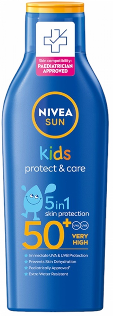 Бальзам для дітей Nivea Sun Kids Protect & Care захист на сонці SPF 50+ 200 мл (5900017082844) - зображення 1