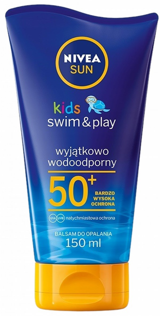 Бальзам для дітей Nivea Sun Kids Swim & Play захист на сонці SPF 50+ 150 мл (5900017068121) - зображення 1