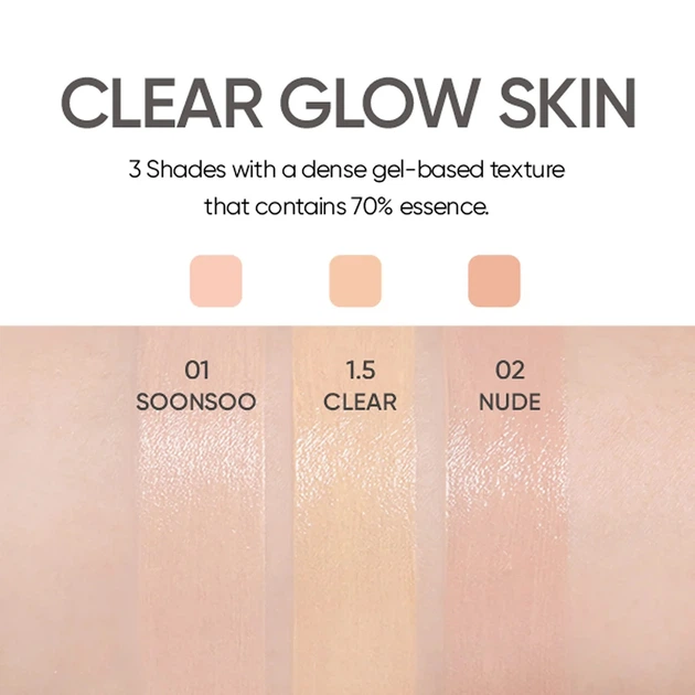 Увлажняющий кушон с влажным финишем Amuse Dew Jelly Vegan Cushion 01 Sonsoo SPF 38 PA+++ - изображение 2