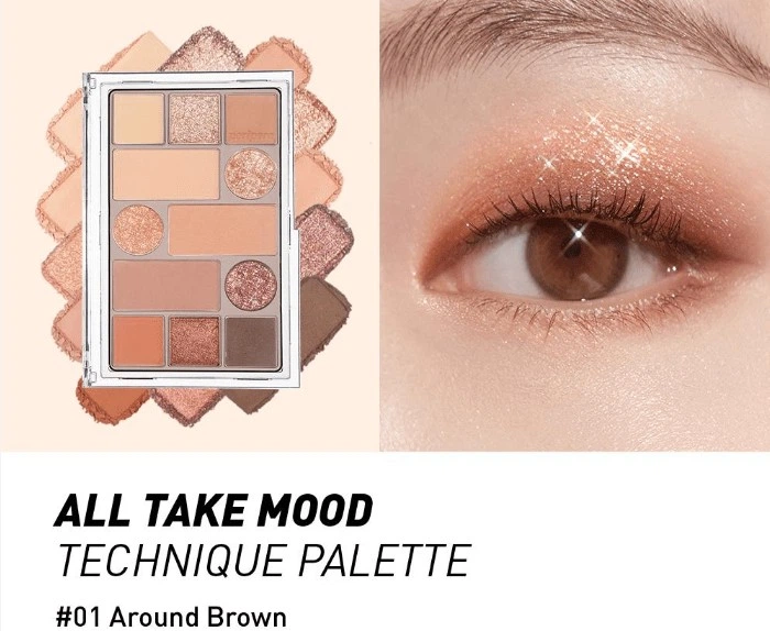 Палетка тіней Peripera All Take Mood Technique Palette 001, 13.5g - зображення 3