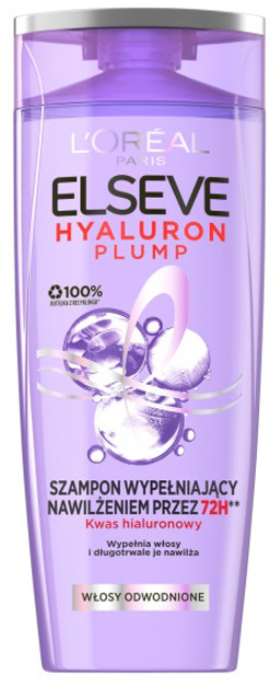 Szampon L'Oreal Paris Elseve Hyaluron Plump wypełniający nawilżeniem do włosów odwodnionych 400 ml (3600524029944) - obraz 1