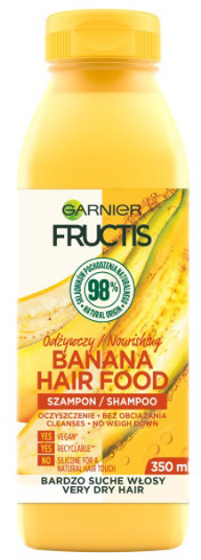 Szampon Garnier Fructis Banana Hair Food odżywczy do włosów bardzo suchych 350 ml (3600542290067) - obraz 1