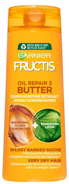 Szampon Garnier Fructis Oil Repair 3 Butter intensywnie odżywiający do włosów bardzo suchych 400 ml (3600542043267) - obraz 1