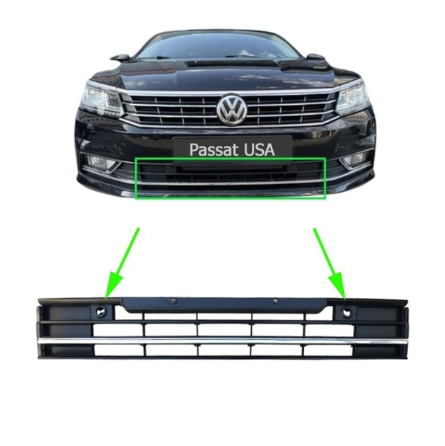 Нижняя решетка бампера под парктроник Фольксваген Пассат Volkswagen ...