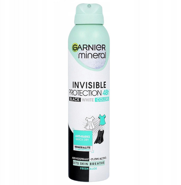 Antyperspirant Garnier Mineral Invisible Protection Fresh Aloe spray 250 ml (3600542480925) - obraz 1