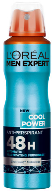 Антиперспірант L'Oreal Paris Men Expert Cool Power 150 мл (3600523596102) - зображення 1