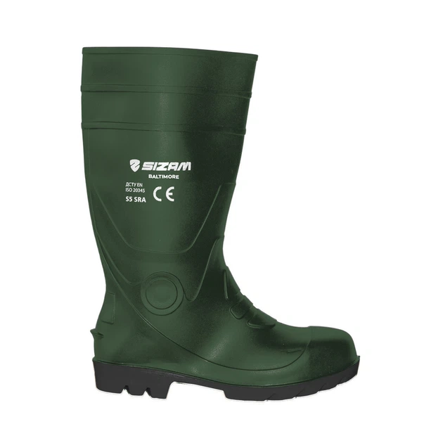 Сапоги резиновые рабочие защитные из ПВХ, размер 46, Sizam Baltimore Light Green 36434 - изображение 8