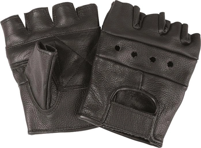 Перчатки кожаные без пальцев MIL-TEC 12517002 M Black (2000980513840) - изображение 1