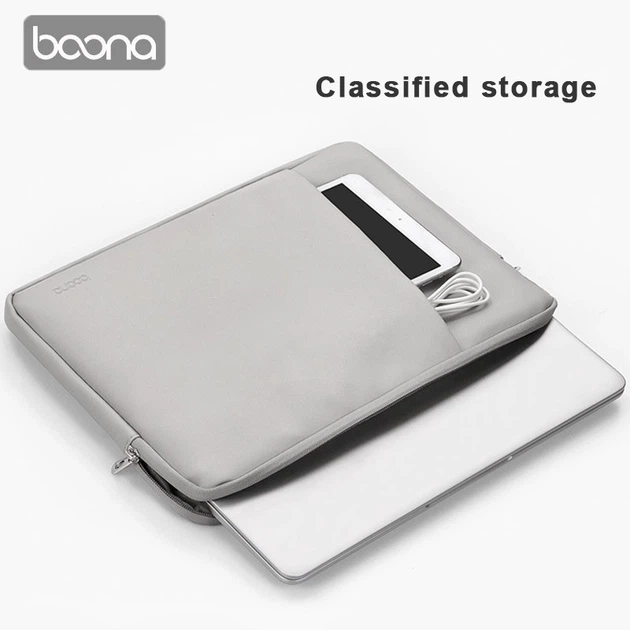 Сумка для ноутбука BOONA 15/15,6" серая - Фото 2 Сумка для ноутбука BOONA 15/15,6" серая - изображение 2