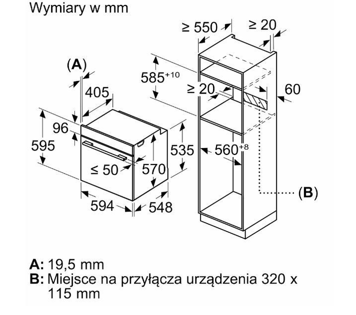 Piekarnik elektryczny Bosch Serie 4 HBA553BA0 - obraz 8