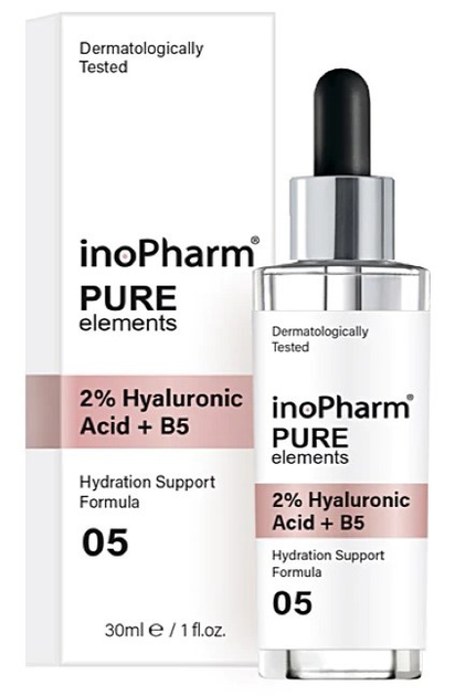 Serum do twarzy InoPharm Pure Elements 2% Hyaluronic Acid + B5 30 ml (3800038936084) - obraz 1