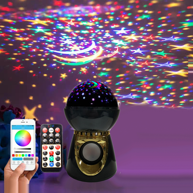 Проектор звездного неба ночник шар музыкальный Диско шар RGB подсветка ...