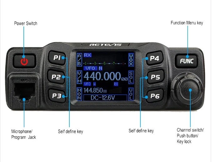 Автомобильная радиостанция RETEVIS RT95, 2 диапазона VHF:144-146, UHF:430-440 MHz , 25W+ ПРОГРАММАТОР+АНТЕННА! - Фото 4 Автомобильная радиостанция RETEVIS RT95, 2 диапазона VHF:144-146, UHF:430-440 MHz , 25W+ ПРОГРАММАТОР+АНТЕННА! - изображение 4