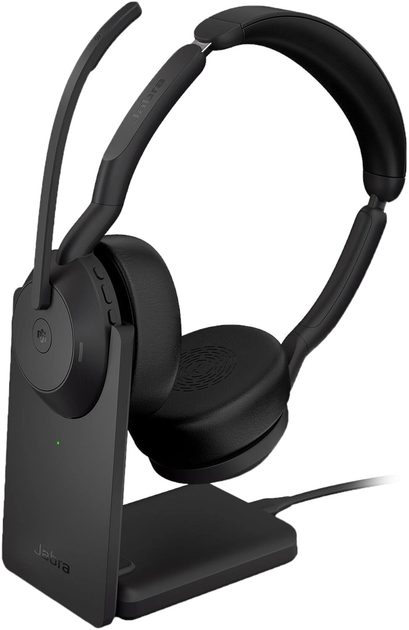 Навушники Jabra Evolve2 55 Link380c USB C Stereo Stand Black (25599-989-889) - зображення 1