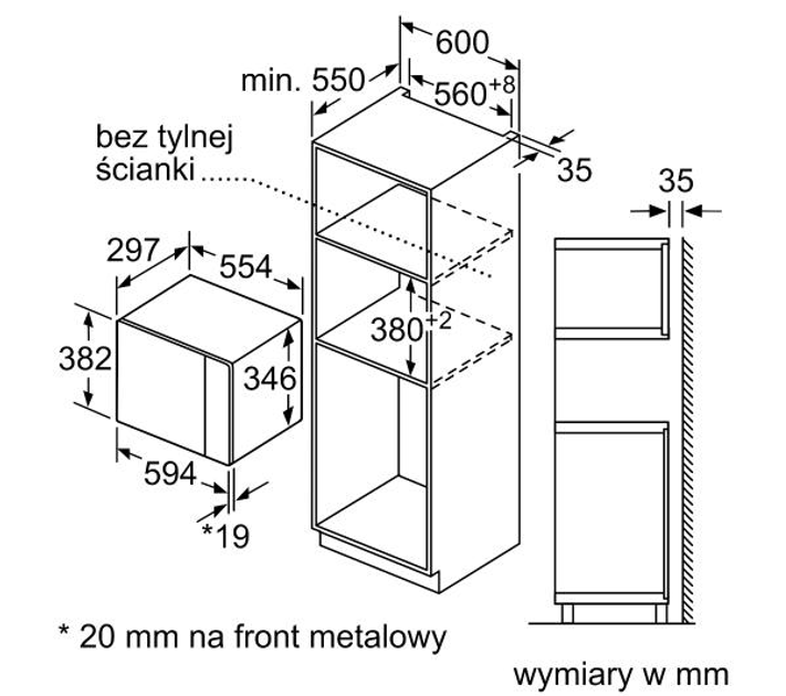 Вбудована мікрохвильова піч Bosch BFL550MB0 - зображення 3