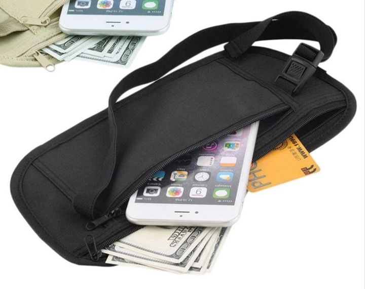 Сумка на пояс Ultra Travel Bag Black, ультратонка сумка на пояс чорна, MVA (74264379) - Фото 3 Сумка на пояс Ultra Travel Bag Black, ультратонка сумка на пояс чорна, MVA (74264379) - зображення 3