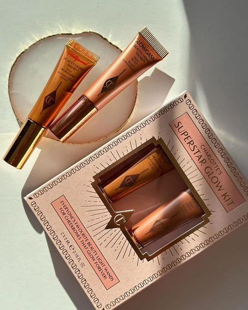 Набір для обличчя хайлайтер та рум'яна Charlotte Tilbury Charlotte's Superstar Glow kit - зображення 4