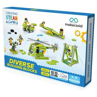 Конструктор Makerzoid Diverse Building Blocks (mkz-bk-db) - Фото 1 Конструктор Makerzoid Diverse Building Blocks (mkz-bk-db) - зображення 1