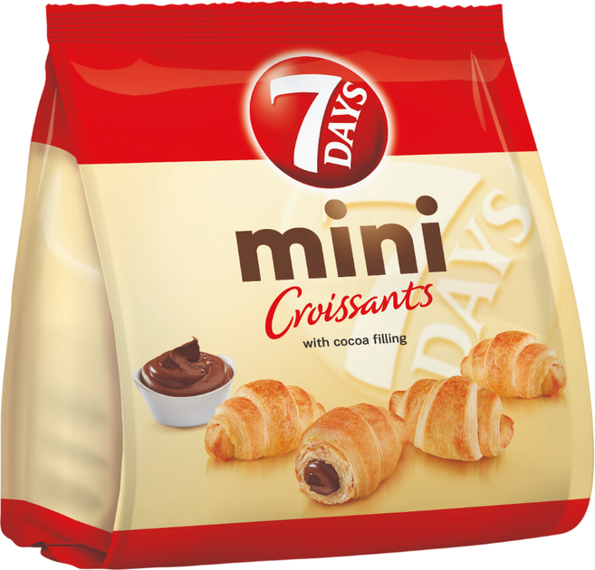Упаковка мини-круассанов 7DAYS Mini с кремом Какао 185 г х 8 шт ...