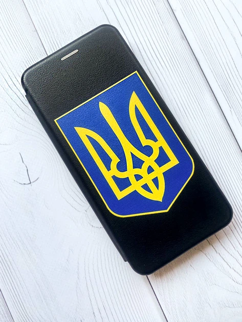 Чехол-книжка с рисунком для Samsung Galaxy A34 5G/A346 Черный :: Тризуб Украина (принт 256) - Фото 3 Чехол-книжка с рисунком для Samsung Galaxy A34 5G/A346 Черный :: Тризуб Украина (принт 256) - изображение 3