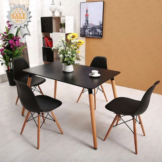 Комплект для кухни Fregat Milano стол и 4 кресла Черный - изображение 3