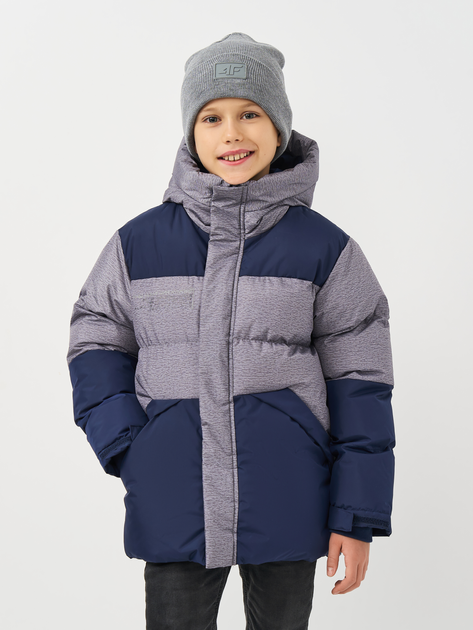 Акція на Куртка зимова дитяча Lemon Outerwear Jesie? Boy ZL3152103OJB-019 146 см Сіра від Rozetka