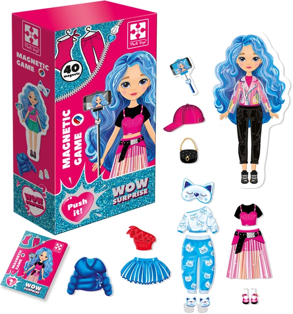 Магнітна одягалка Vladi Toys Wow Surprise Bloger (VT3210-12) - Фото 2 Магнітна одягалка Vladi Toys Wow Surprise Bloger (VT3210-12) - изображение 2