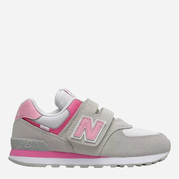 Buty sportowe dziecięce dla dziewczynki na rzepy New Balance 574 PV574SA2 32 Szare (195173159430) - obraz 1