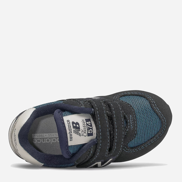 Buty sportowe chłopięce na rzepy New Balance 574 IV574BD1 23.5 Czarne z ciemnozielonym (195481365103) - obraz 4