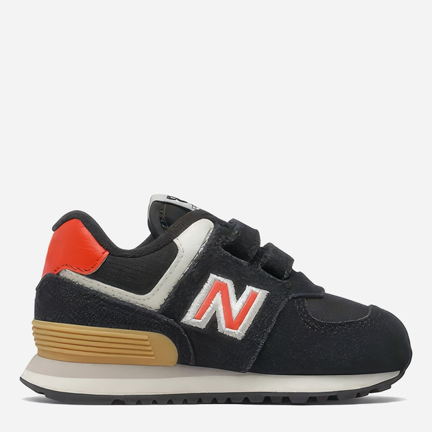 Buty sportowe chłopięce na rzepy New Balance 574 IV574ML2 25 Czarne z czerwonym (195173119595) - obraz 3