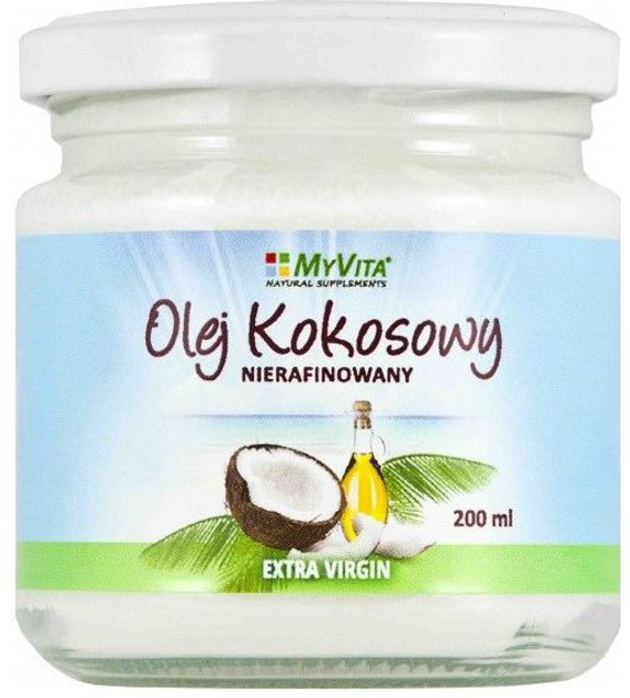 Olej kokosowy MyVita Extra Virgin Nierafinowany 200 ml (5905279123328) - obraz 1