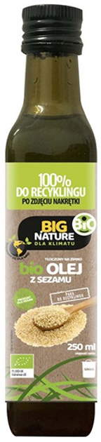 Olej sezamowy Big Nature Bio Tłoczony na zimno 250 ml (5903351623049) - obraz 1