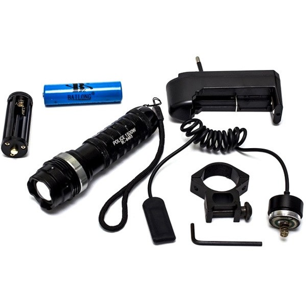 Підстовбурний потужний ліхтар Police + Посилений акумулятор SDNMY 18650 4800 mAh - зображення 2