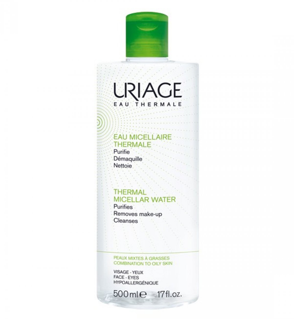 Woda kosmetyczna Uriage Thermal Micellar Water for Oily and Combination Skin 500ml (8436552910054) - obraz 1