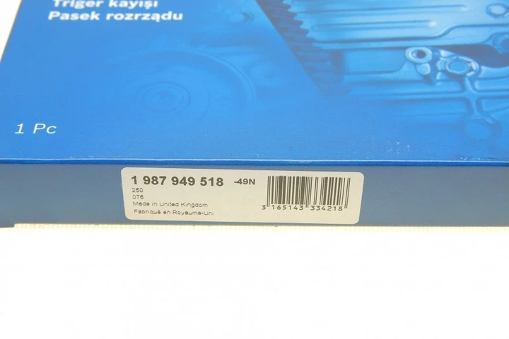 Ремень ГРМ BOSCH 1 987 949 518 Renault Twingo, Clio, Logan, Kangoo, Sandero; Peugeot 206; Dacia Logan; Nissan Kubistar 0816E6, 1172000QA0, 1680600QA0 - изображение 6