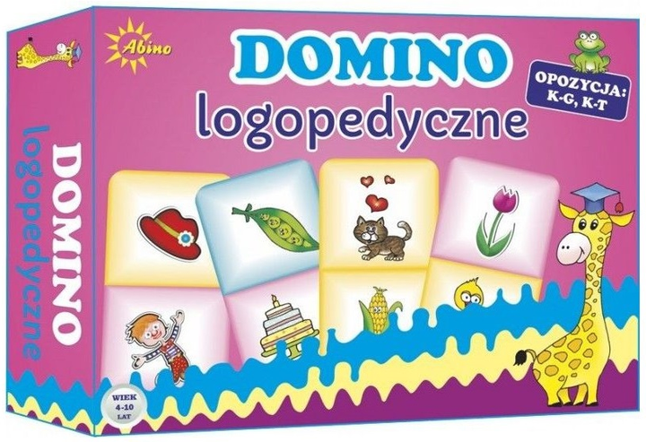 Gra planszowa Abino K-G K-T Domino Logopedyczne (5907438272205) - obraz 1