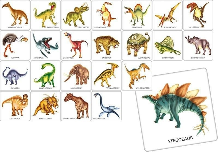 Настільна гра Adamigo на запам'товування "Динозаври" (5902410007417) - зображення 2