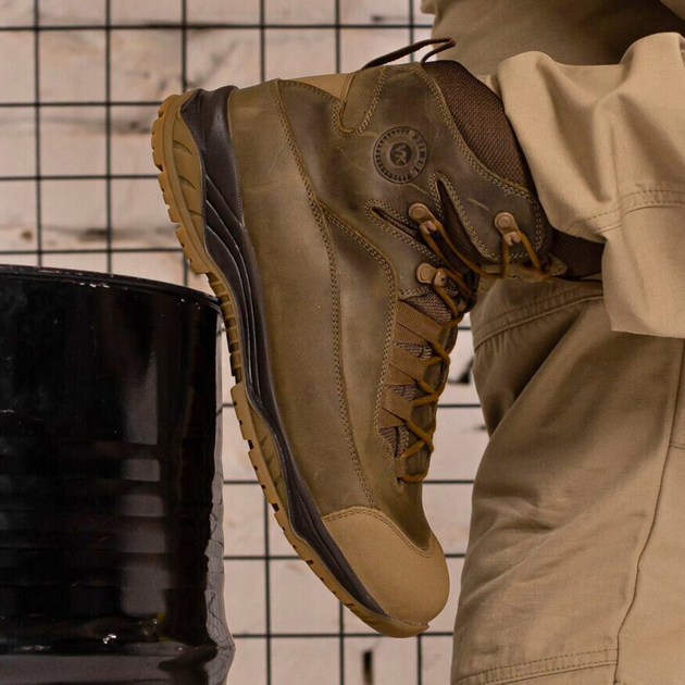 Демисезонные Берцы Тактические Ботинки Мужские Кожаные 36р (24,1 см) STD-000053-RZ36 - изображение 1