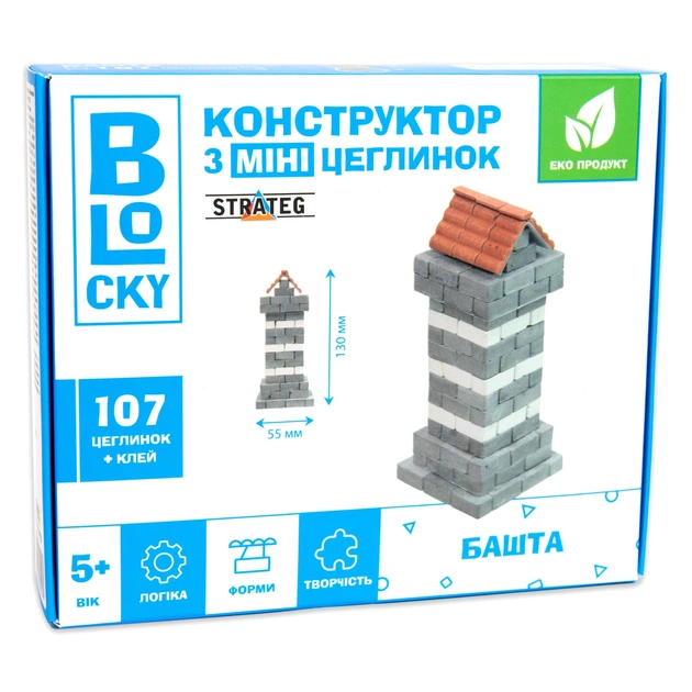 Конструктор Strateg Blocky Вежа, 107 деталей 31022 - Фото 1 Конструктор Strateg Blocky Вежа, 107 деталей 31022 - зображення 1