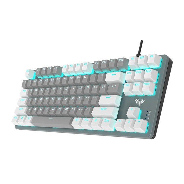 Клавіатура Aula Mechanical F3287 White/Grey Keycap KRGD Blue (6948391240688) - зображення 2