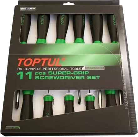 Набор отверток Toptul 11 предметов (GAAE1101) - Фото 1 Набор отверток Toptul 11 предметов (GAAE1101) - изображение 1