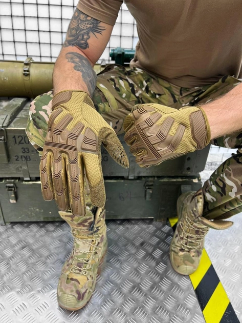 Тактичні рукавички M-Pact Tactical Gloves Coyote S - зображення 1