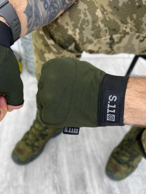 Тактичні рукавички M-Pact Tactical Gloves Elite Olive S - зображення 2