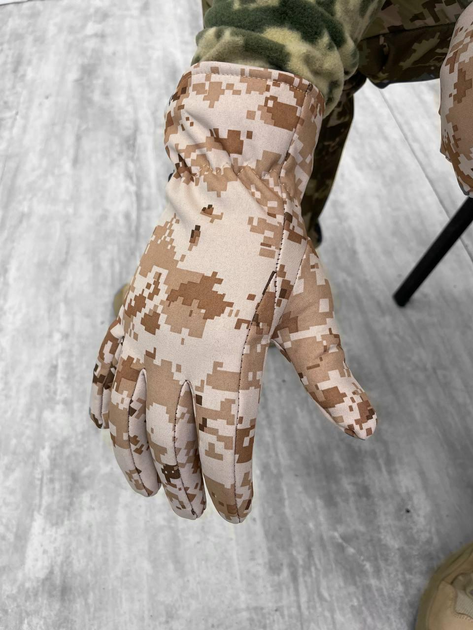 Тактичні рукавички Soft Shell Tactical Gloves Піксель XXL - зображення 2