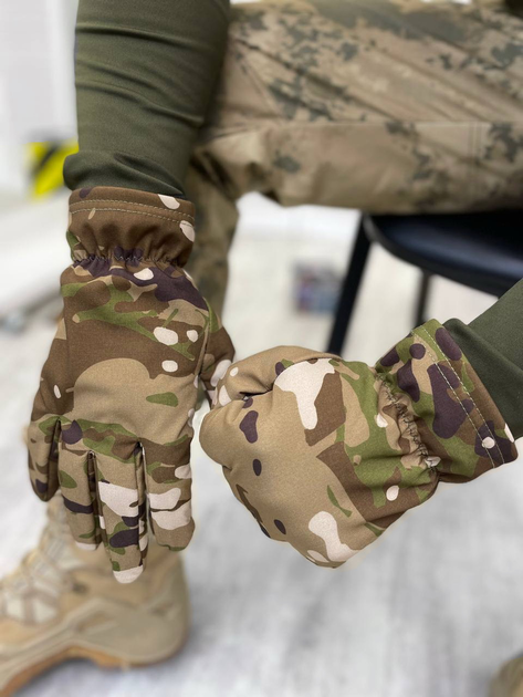 Тактичні зимові рукавички Soft Shell Tactical Gloves Multicam M - зображення 1